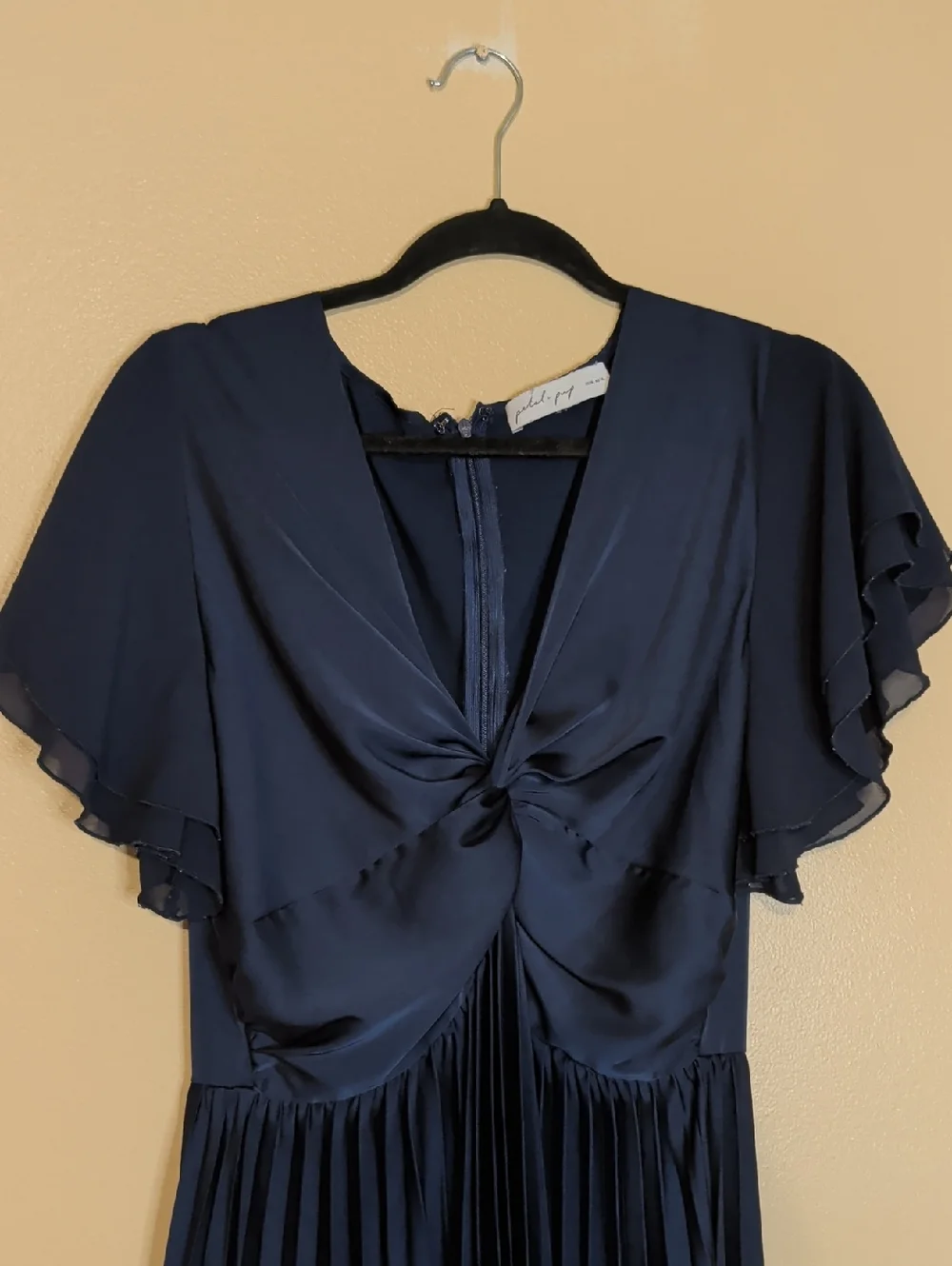 Petal & Pup • Nova Flutter Sleeve Midi Dress Navy Size XL - Picture 6 of 16